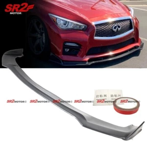 For 14-17 Infiniti Q50 S Sport Models JDM PU Front Body Bumper Lip Splitter Kit - Picture 1 of 4