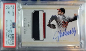 2017 Topps Definitive Definitive Autograph Relic JS John Smoltz /40 PSA 8 - Picture 1 of 3