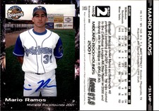Mario Ramos Signed 2001 Grandstand Midland Rockhounds #31 Card Auto