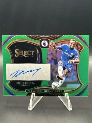 2024-25 Panini Select Premier League Pitchside Signatures Didier Drogba Green /5 - Image 1 of 2