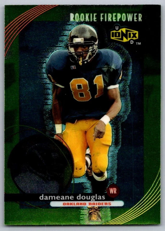 1999 UD Ionix Dameane Douglas Rookie Oakland Raiders #78 - Image 1 of 2