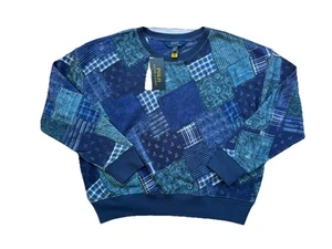 POLO Ralph Lauren Sweatshirt Girls size L 12-14 Pony Patchwork NWT 98.50$ - Picture 1 of 11