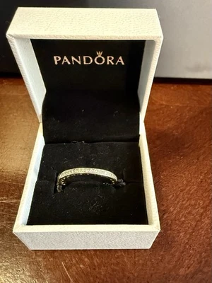 Authentic Pandora RADIANT HEARTS14k Ring with Gold & Enamel 150186CZ-60 (9) - Image 1 of 4