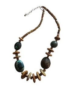 Jay King DTR Sterling Silver Chunky Natural Turquoise & Gemstone Necklace - Picture 1 of 11