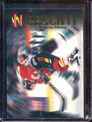 1996 Score Check-it #13 Theo Fleury  VERY TOUGH 90's insert - Theoron - Image 1 of 2