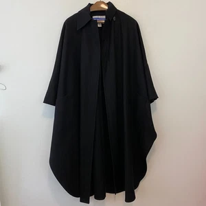 Langer Poncho Mantel Vintage Pendleton schwarz Schurwolle Einheitsgröße - Bild 1 von 9