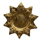 VTG 90s Celestial Decor Sun Shaped Angels Candle Holder Plate Gold Whimsigoth