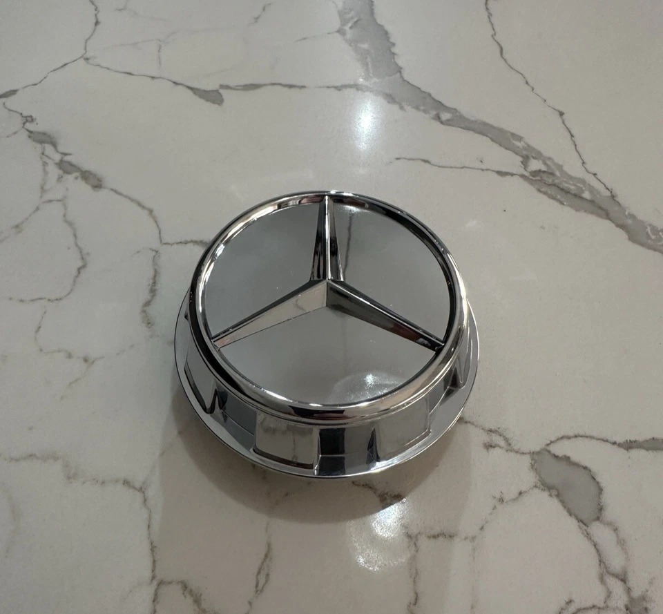 1PC Center Hub Mercedes Benz Maybach C63s E63s CLS63s AMG 60mm Chrome Center Cap - Image 1 of 4