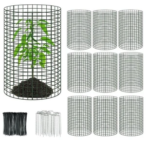 10 Packs 24"x 12" Large Wire Plant Protectors Wire Plant Cages Mesh Plant Cag... - Picture 1 of 7