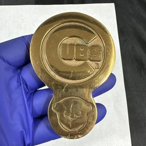 CHICAGO CUBS Brass Paperweight 2-3/4” X 4” Weighs 13.3 Oz MLB Baseball - Picture 1 of 14
