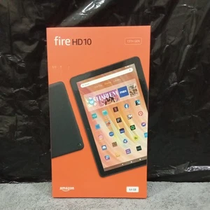 Amazon Fire HD 10 13th Gen Black 3GB RAM 64GB Storage 10.1 Inch Tablet - Picture 1 of 3