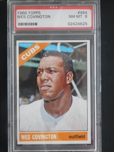 1966 Topps Baseball Card #484 Wes Covington (NM-MT) PSA 8 - Picture 1 of 2