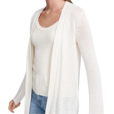 Cárdigan para mujer Theory talla S P blanco roto tejido viscosa frente abierto Foto 1 de 4