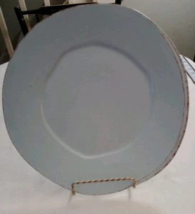 3 Vietri Lastra Aqua Dinner Plates 10 3/4" Italy 10327261 - Picture 1 of 7
