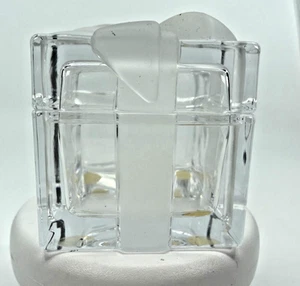 Tiffany & Co Crystal Frosted Bow Ring Trinket Gift Present Box 3.5" Square - Picture 1 of 4