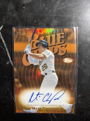 Matt Chapman Blue Chips Refractor Auto /25 - Image 1 of 3