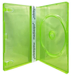 50 Replacement Cases compatible with Clear Neon Green Xbox 360 14mm - Picture 1 of 4