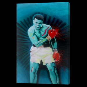 Muhammad Ali Oil Painting 28x16 NOT print or poster Framing Avail Boxing Foreman - Picture 1 of 1