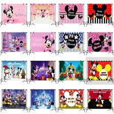 Disney Mickey Minnie Mouse Birthday Backdrop Home Party Studio Photo Background