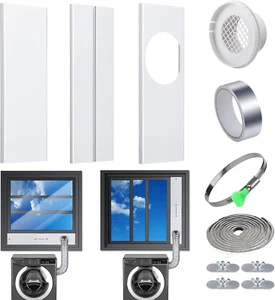 Upgraded Dryer Vent Window Kit for 4" Diameter Dryer Exhaust Hose, Universal Win - Picture 1 of 12