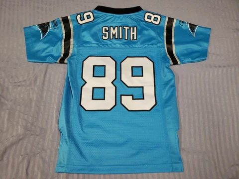 Steve Smith Carolina Panthers Reebok Authentic Jersey Youth Small (8) Stitched Cover
