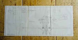 WW2 U.S.A. AMERICAN Aircraft CONSOLIDATED CATALINA III Scale Design Plan c1943 - Bild 1 von 3