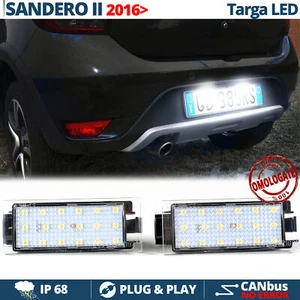 2 Luci TARGA LED per DACIA SANDERO 2 Restyling PLACCHETTE CANbus 6500K Bianco - Foto 1 di 9