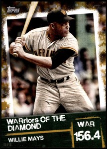 Willie Mays 2020 Topps WARriors of the Diamond 5x7 Gold #WOD-4 /10 Giants 