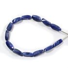 Genuine Lapis Lazuli Smooth Designer Tube Shape Gemstone Jewelry Making Beads 6"