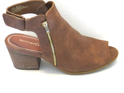 Baretraps Ivey заглянуть носок высокий каблук туфли женщин 8,5 М модный Lasercut желтовато-коричневый коричневый - Изображение 1 из 4