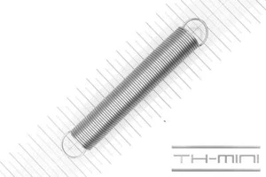 Molla di trazione 1,5 mm gancio occhiello 20 x 133 mm 5,2 kg spirale acciaio inox metallo - Foto 1 di 1
