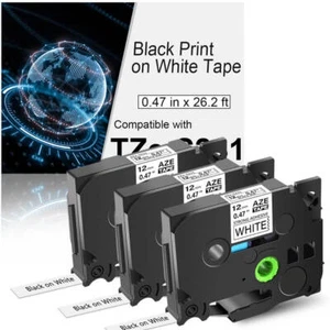 Compatible with Brother TZe-S231 TZ-S231 Label Tape PT-1750 PT-1760 ST-5 3Packs - Picture 1 of 8