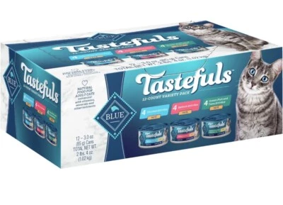 Paquete variado de comida húmeda para gatos Blue Buffalo Tastefuls paté 5,5 onzas (paquete de 12) Foto 1 de 4