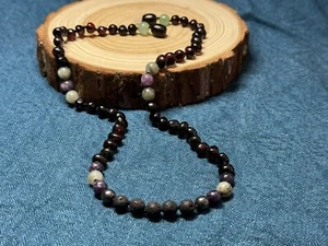 Labradorite Lepidolite Lava Stone Adventure Baltic Amber ADULT NECKLACE 4 stress - Picture 1 of 4