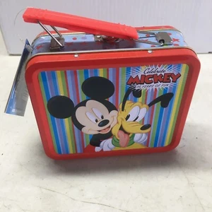 Mickey Mouse 75 Jahre Spaß feiern kleine Mini-Brotdose Metalldose versiegelt - Bild 1 von 6