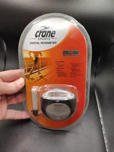 CRANE SPORTS DIGITAL PEDOMETER WITH PANIC ALARM - NEW SEALED NIP - Picture 1 of 3
