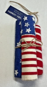 STARS & STRIPES FIRECRACKERS FELT RED WHITE BLUE NWT - Picture 1 of 3