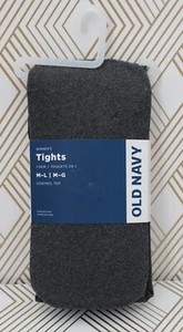Old Navy Solid Control-Top Tights for Women Charcoal Size M-L NWT - Picture 1 of 5