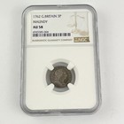 NGC Graded Great Britain 1762 George III Maundy Threepence 3p AU 58 AU58