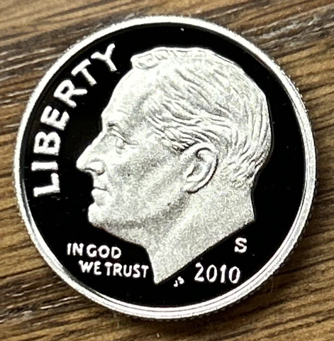 2010 S Proof Clad Roosevelt Dime From Proof Set With Free Shipping Cover