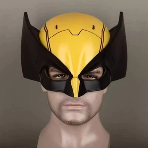 Deadpool3 Wolverine Helmet Cosplay Half Face Mask Superhero Headgear Gray White - Picture 1 of 21