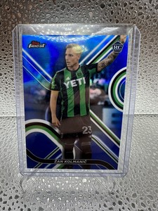 2022 MLS FINEST SOCCER BLUE PRIZM REFRACTOR ZAN KOLMANIC ROOKIE CARD RC SP /150