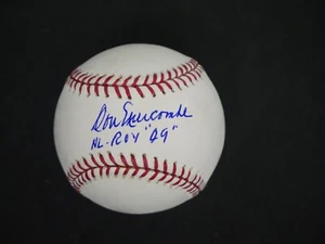DON NEWCOMBE SIGNED OML BASEBALL INSCRIBED NL-ROY "49" WITH PSA COA - Picture 1 of 7