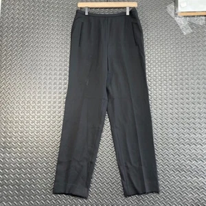 Bernard Zins Paris Black Side Zipper Button Up Dress Pants Women's Size 10 - Picture 1 of 8