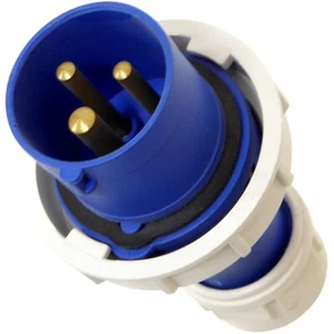 16 Amp Plug 3 Pin 240v Blue IP67 16A Male Waterproof for Caravan Marina Camping - Picture 1 of 13