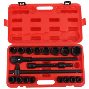 Juego de 21 piezas de trinquetes de reparación de garaje de impacto profundo de accionamiento de 19-50 mm de 3/4 pulgadas Reino Unido - Imagen 1 de 12