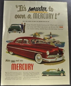 1949 Mercury Sedan Large Size Print Ad Excellent Original 49 - Picture 1 of 3