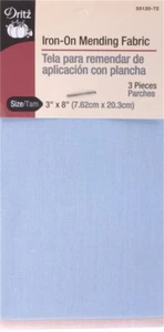Dritz 55120-72 Iron-On Mending Fabric-Light Assortment 3"X8" 3/Pkg - Picture 1 of 1