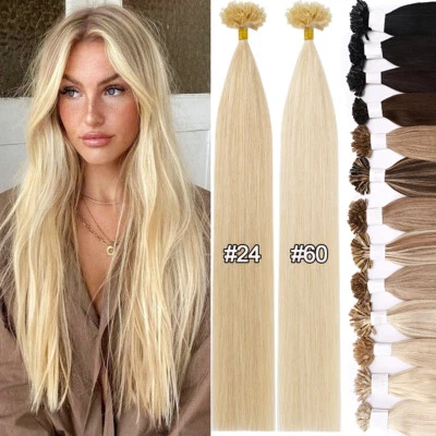 SEGO 200 Strähnen Bonding Extensions Echthaar 1g DICK Keratin Haarverlängerung Glatt