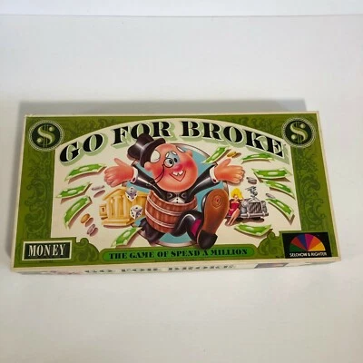 Vintage 1965 Go For Broke Board Game By Selchow Righter Co. Spend A Million - Image 1 of 4